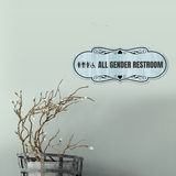 Designer Plus All Gender Restroom Wall or Door Sign Easy Installation | Business & Public Bathroom Signs