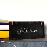 Solarium 5x10 Hanging Plus Wall or Door Sign | Rustic Twine | Range of Vibrant Decor Styles | Room Signs For Home and Business