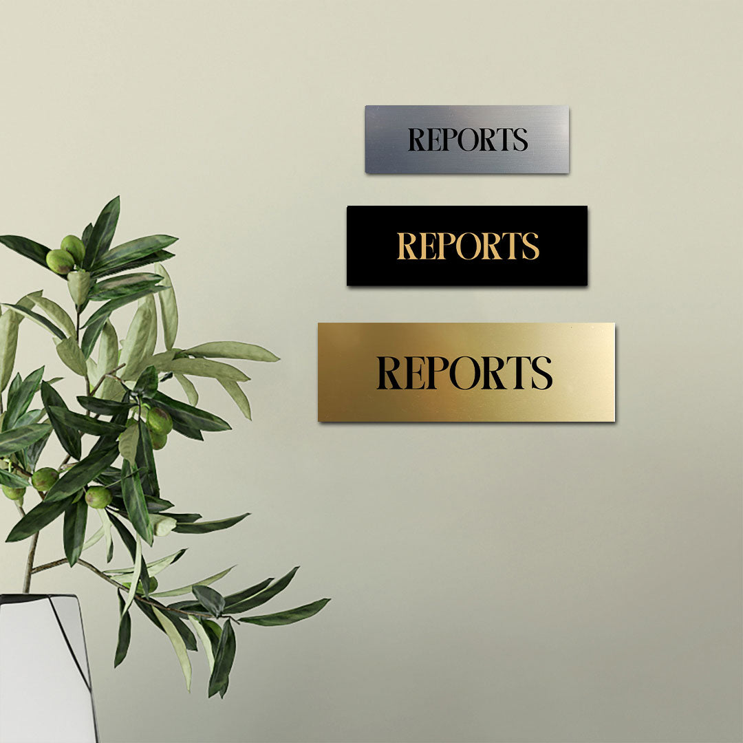 Signs ByLITA Basic Reports Wall or Door Sign