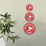 Circle Plus Possibility of Tilting Beware Wall or Door Sign | Safety Signs For Babies and Toddlers Daycare