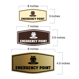 Fancy Emergency Point Wall or Door Sign