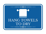Signs ByLITA Classic Framed Hang Towels To Dry Vintage Bathroom Wall or Door Sign