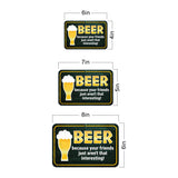Classic Framed Plus Beer Because Your Friends Just Aren't That Interesting! Door or Wall Sign | Funny Home Decor