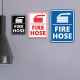 Signs ByLITA Portrait Round Fire Hose Door or Wall Sign Easy Installation | Health And Safety | Building And Danger Signs