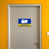 Classic Framed Plus Please Don’t Use Too Much Toilet Paper Wall or Door Sign | Restroom RV Accessories