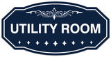 Signs ByLITA Victorian Utility Room Wall or Door Sign - Laser-Engraved Lettering | Durable ABS Plastic | Vibrant Colors | Powerful Foam Tape