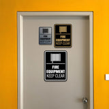 Signs ByLITA Portrait Round Fire Equipment Keep Clear Door or Wall Sign Easy Installation | Health And Safety | Building And Danger Signs