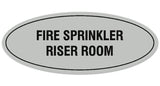 Signs ByLITA Oval FIRE SPRINKLER RISER ROOM Sign - Laser-Engraved Lettering | Durable ABS Plastic | Vibrant Colors | Powerful Foam Tape