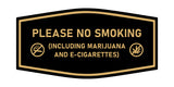 Signs ByLITA Fancy Please NO SMOKING (Including Marijuana and E-Cigarettes) Wall or Door Sign