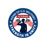 Circle Plus Home of U.S. Military Veterans: Strength in Unity Door or Wall Sign Honor Veterans with Military Signs | US Pride | Veteran Gratitude and Discount Signs