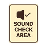 Signs ByLITA Portrait Round Sound Check Area Door or Wall Sign Easy Installation | Directing Artists & Co-Workers | Music | Concert | Festivals