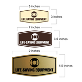 Fancy Life-Saving Equipment Wall or Door Sign