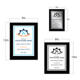 Engineering and Mechanics Theme Customizable Black Frame Award Plaque | Easel Mount Option | Recognition of Achievement and Service Personalizable Plaques