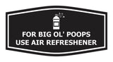 Signs ByLITA Fancy For Big Ol' Poops Use Air Refreshener Funny Office Wall or Door Sign