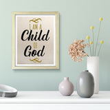 Designs ByLITA I Am A Child Of God, Wall Print Art | Religious Home Decor (Unframed or Framed)
