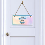 By His Wounds We Are Healed Isaiah 53:5 5x10 Hanging Plus Wall or Door Sign | Religious Home Decor