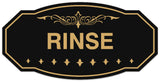 Signs ByLITA Victorian Rinse Wall or Door Sign - Laser-Engraved Lettering | Durable ABS Plastic | Vibrant Colors | Powerful Foam Tape