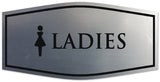 Signs ByLITA Fancy Ladies figurine Sign - Laser-Engraved Lettering | Durable ABS Plastic | Vibrant Colors | Powerful Foam Tape Wall or Door Sign