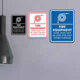 Signs ByLITA Portrait Round Fire Equipment: Hose Must Not Be Used For Any Other Purpose Door or Wall Sign Easy Installation | Health And Safety | Building And Danger Signs