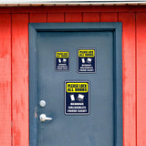 Portrait Round Plus Please Lock All Doors Remove Valuables From Sight Wall or Door Sign | Health And Safety Office Signage