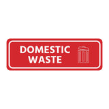 Signs ByLITA Standard Domestic Waste Door or Wall Sign Durable ABS Plastic | Laser Engraved | Easy Installation | Elegant Design