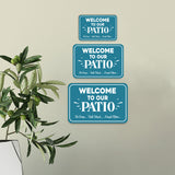 Classic Framed Plus Welcome To Our Patio Sit Long... Talk Much... Laugh Often... Wall or Door Sign | Funny Home Decor