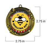 All Quality Stars Design Spelling Bee Medal - 1st, 2nd, 3rd Place