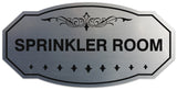 Signs ByLITA Victorian Sprinkler Room Wall or Door Sign - Laser-Engraved Lettering | Durable ABS Plastic | Vibrant Colors | Powerful Foam Tape