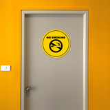Circle Plus No Smoking Wall or Door Sign | Easy Installation | Office & Public Parks Warning Signage
