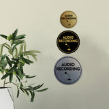 Signs ByLITA Circle Audio Recording Wall or Door Sign