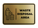Signs ByLITA Classic Framed Waste Disposal Area Door or Wall Sign Easy Installation | Health And Safety | Building And Hospitality Signs