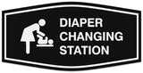 Signs ByLITA Fancy Diaper changing station Sign - Laser-Engraved Lettering | Durable ABS Plastic | Vibrant Colors | Powerful Foam Tape Wall or Door Sign