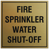 Signs ByLITA Square Fire Sprinkler Water Shut-off Sign - Easy Installation | Durable Material