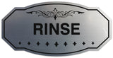 Signs ByLITA Victorian Rinse Wall or Door Sign - Laser-Engraved Lettering | Durable ABS Plastic | Vibrant Colors | Powerful Foam Tape