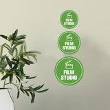 Circle Plus Film Studio Wall or Door Sign | Easy Installation | Business & Studio Signage