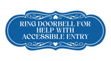 Signs ByLITA Designer Ring Doorbell for Help with Accessible Entry Wall or Door Sign