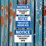 Classic Framed Plus Custom Notice Wall or Door Sign | Customizable Warning Sign For Homes and Businesses | Health and Safety Signage