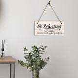 No Soliciting Seriously, Please Don't Make It Weird 5x10 Hanging Plus Wall or Door Sign | Funny Home Decor