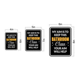 Portrait Round Plus My Aim is To Keep This Bathroom Clean Your Aim Will Help Wall or Door Sign | Office & Workspace Bathroom Signage
