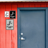 Signs ByLITA Portrait Round Mic Check Area Door or Wall Sign Easy Installation | Directing Artists & Co-Workers | Music | Concert | Festivals