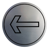 Signs ByLITA Circle Directional Arrow Left Graphic Door or Wall Sign | Easy Installation | Durable Construction | Promote Health And Safety | Caution Warning Sign for Home, Business and Office Spaces