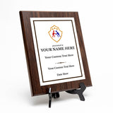 Wrestling Customizable Wooden Award Plaque | Easel Mount Option | Achievement and Recognition Personalizable Plaques