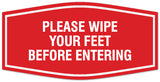 Signs ByLITA Fancy Please wipe your feet before entering Sign - Laser-Engraved Lettering | Durable ABS Plastic | Vibrant Colors | Powerful Foam Tape Wall or Door Sign