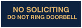Signs ByLITA Basic No Soliciting do not ring doorbell Sign - Laser-Engraved Lettering | Durable ABS Plastic | Vibrant Colors | Powerful Foam Tape