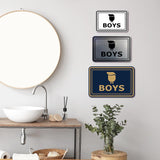 Signs ByLITA Classic Framed Boys Vintage Bathroom Wall or Door Sign