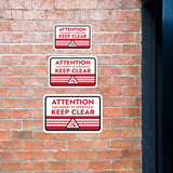 Classic Framed Plus Attention Machinery in Operation Keep Clear Door or Wall Sign | Workplace Health and Safety Warning Signage