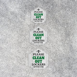 Heritage Plus Please Clean Out Lockers After Use Wall or Door Sign | Public Spaces Signage