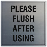 Signs ByLITA Square Please Flush After Using Sign - Easy Installation | Durable Material