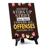 Hatred stirs up strife but love covers all offenses Proverbs 10:12 6 x 8