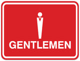 Signs ByLITA Classic Framed Gentlemen Figurine Restroom Sign - Easy Installation | Durable Material